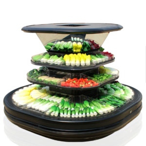 18BZ Bundle Pillar Display Cabinet for Vegetables Fruit